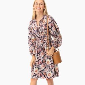 Antik Batik Andre Dress in Navy‎ Batik Size Medium Floral